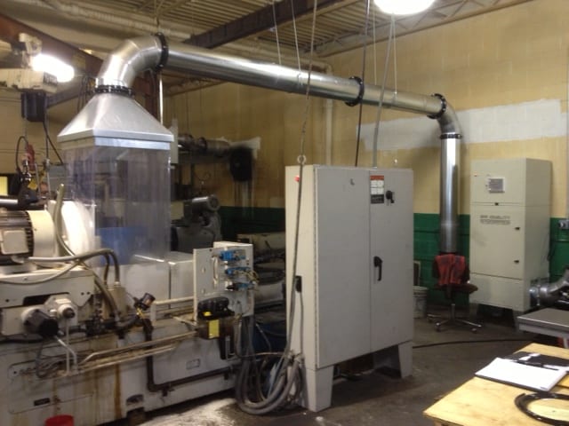 An industrial facility with a customized dust collection system